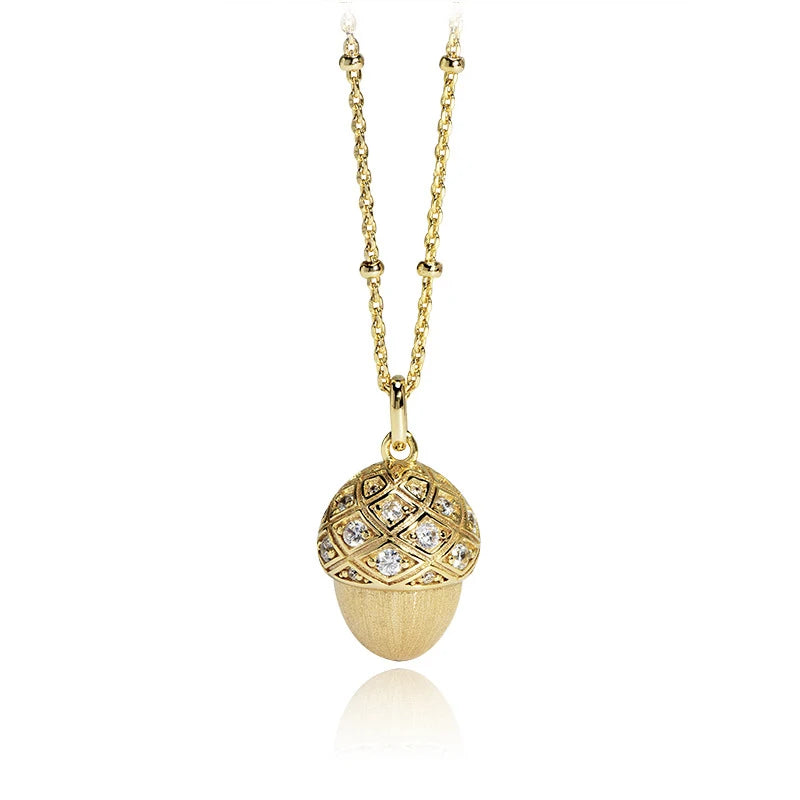 Vintage Pinecone Cute Elegant Pendant Women Fashion Jewelry Trendy Unique Personality Exquisite Accessories Party Gifts QD383
