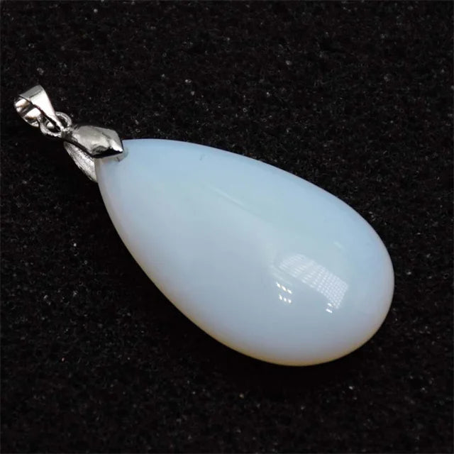 20x35mm Natural Labradorite Tiger's Eye Stone Crystal Howlite Aventurine Lapis Opal Jasper Water Drop Women Men Pendant Bead