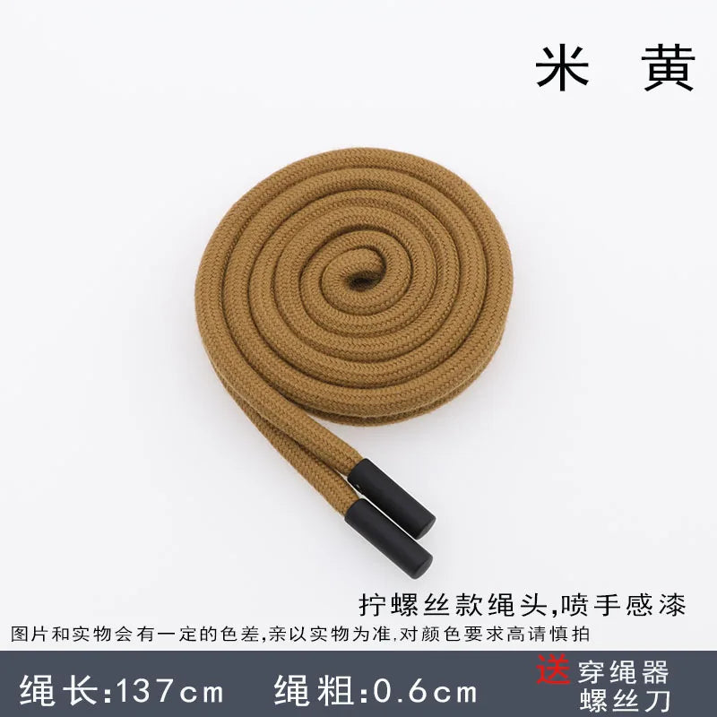 6mm Round Sweater Hat Rope Polyester Cotton Drawstring Men Women Sports Pants Waist Rope Decorative Casual Pants Belt Rope