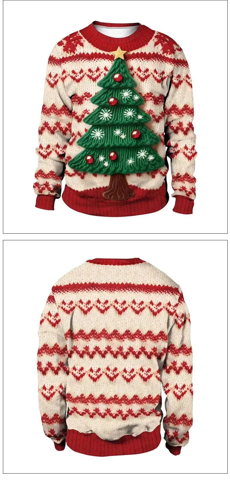 2024 Christmas Couples Sweatshirts Snowman Christmas Tree Pattern Costume Pullovers Winter Jumpers Warm Thicken Streetwear
