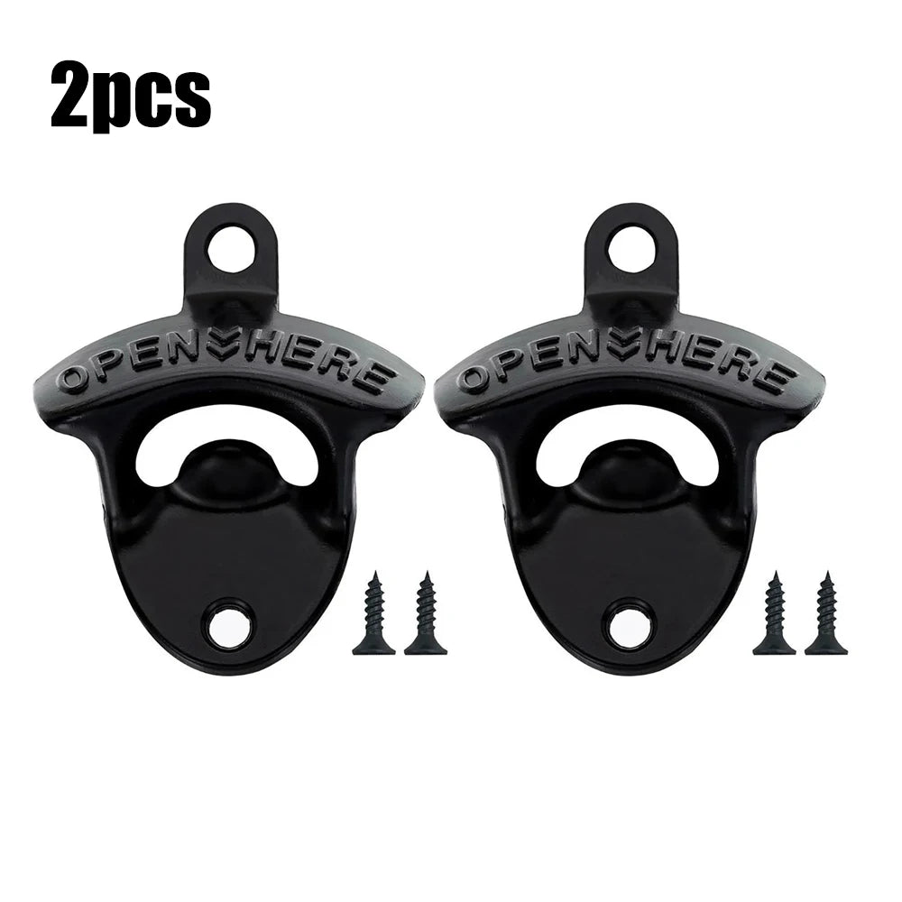 Zinc Alloy Wall Bottle Opener Kitchen Bottle Opener Retro Alloy Wall Mounted with Screws Party Antique Beer Bottle Opener