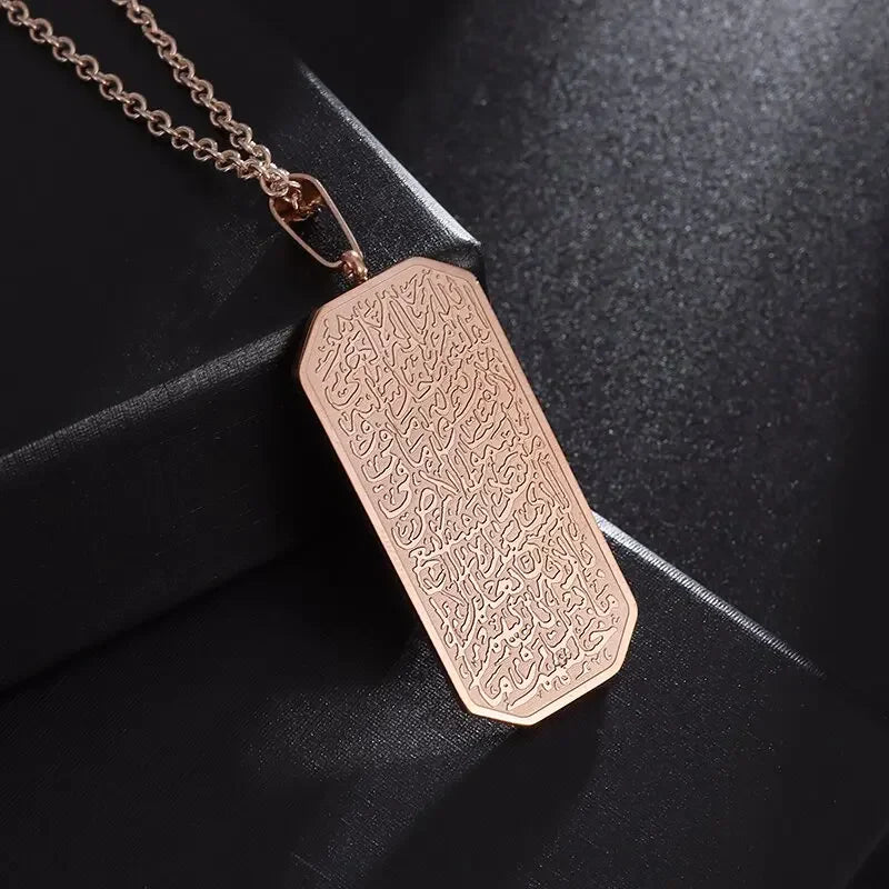 Stylish Peace Map Stainless Steel Pendant Necklace for Men Women Arabic African Jamaican Amulet Jewelry