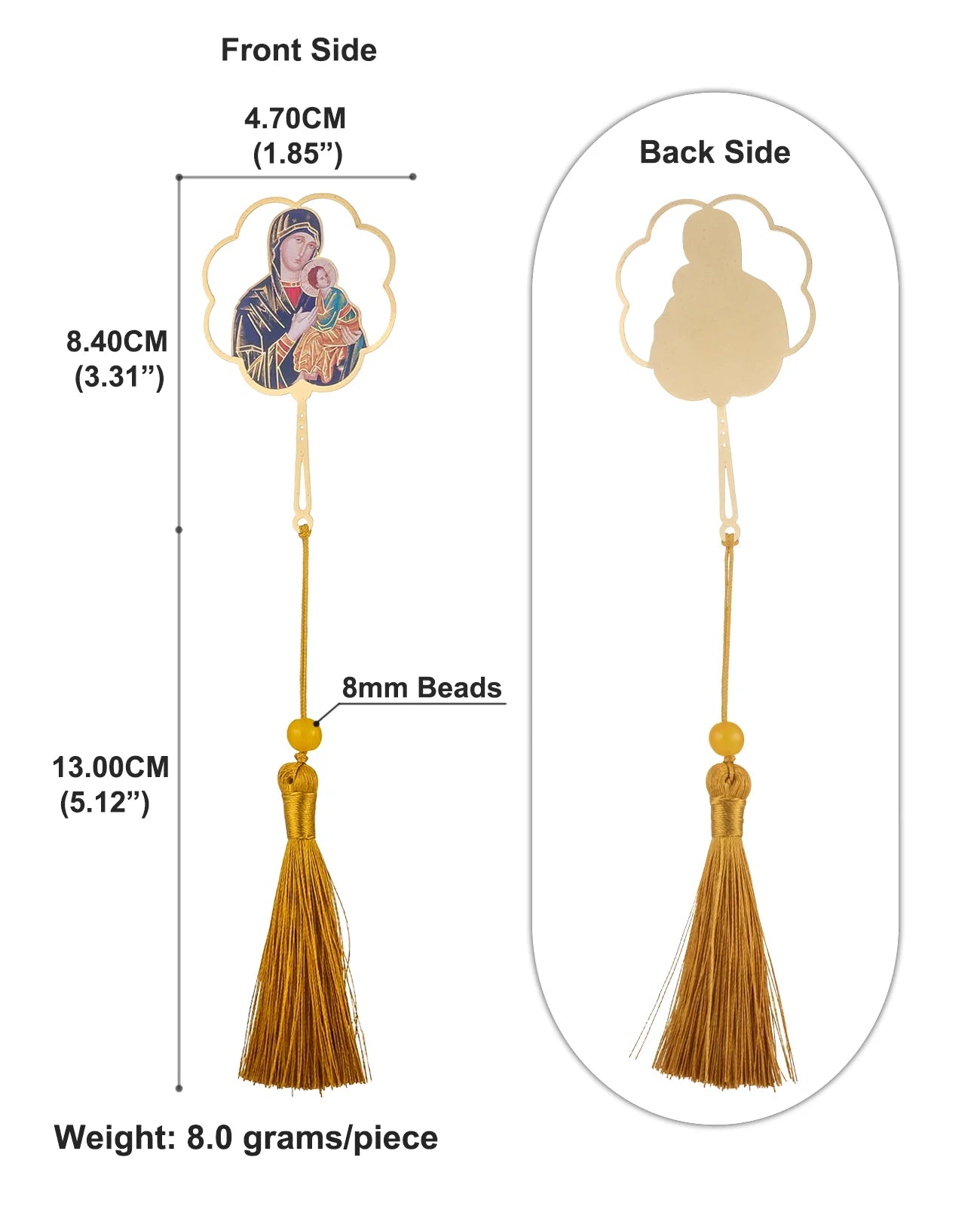 Christian Holy Family Bookmarks Hollow Copper Jesus Christ The Teacher Tassel Bookmark Accessories for Reader Birthday Gift
