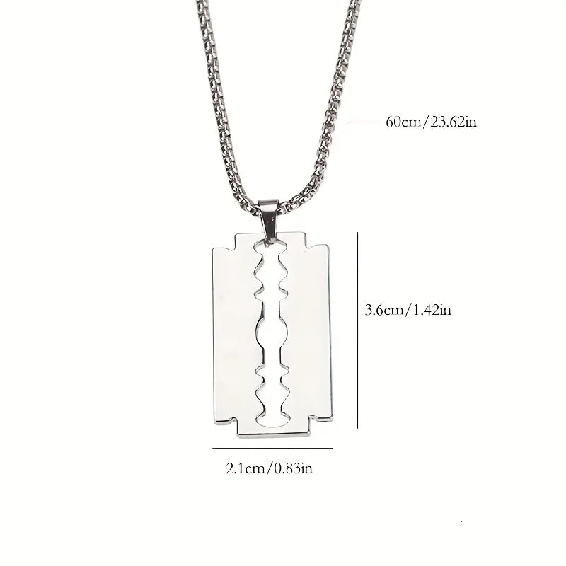Titanium Steel Personalized Fashion Pendant Necklace Hip-Hop Punk Trend Collarbone Chain Party New Year Christmas Birthday Gift