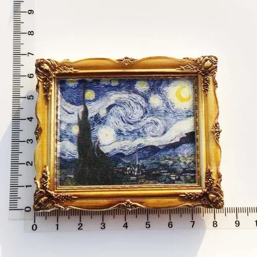 Van Gogh Picasso Oil Painting UV Photo Frame World Famous Paintings 3d Fridge Magnets Home Decoration Collection Gifts