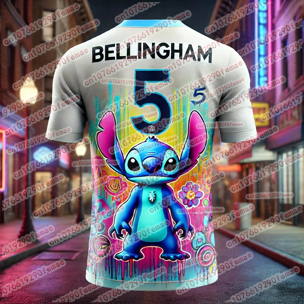 Summer Hot Sale Stitch Cute Cartoon Printed Fashion Boys and Girls Summer T-shirt Daily Kids Adult Trendy T-shirt Top