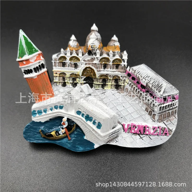 Personal Custom 3D Fridge Magnets Venezia Travel Souvenirs Home Decor Refrigerator Magnets Sticker Italy Venice Fridge Magnets