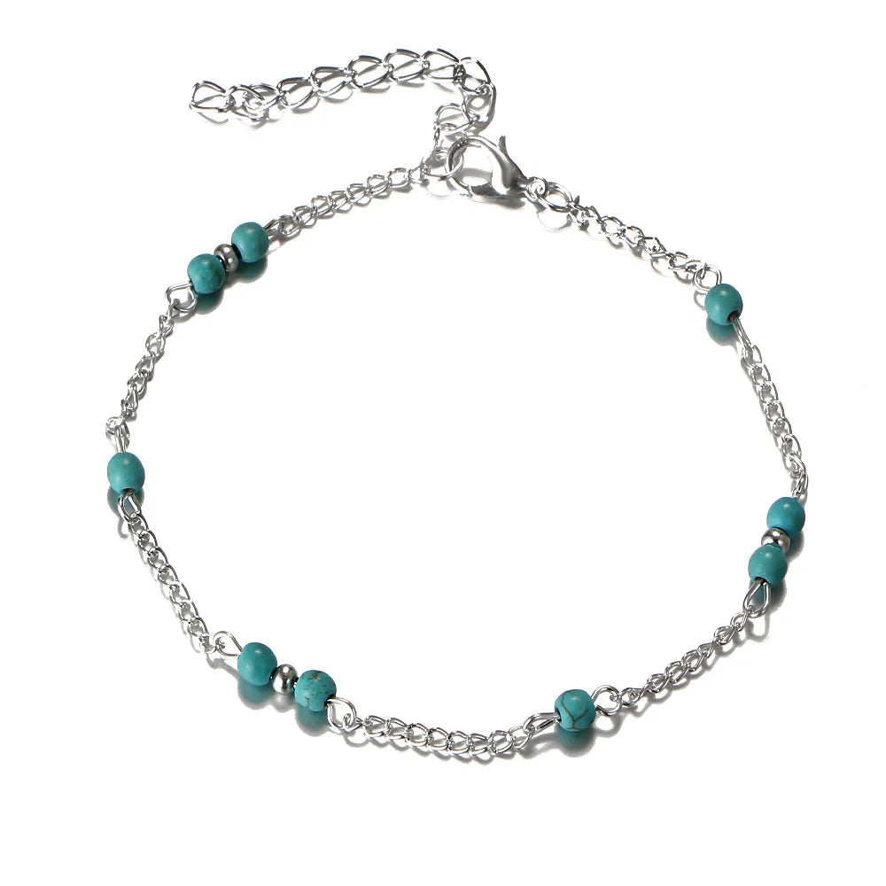 Vintage Star Elephant Bracelet For Women Boho Pendent Double Layer Anklet Bohemian Foot Jewelry Gift Drop Shipping