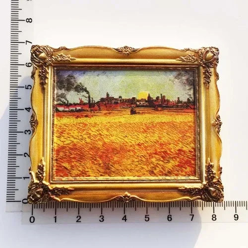 Van Gogh Picasso Oil Painting UV Photo Frame World Famous Paintings 3d Fridge Magnets Home Decoration Collection Gifts