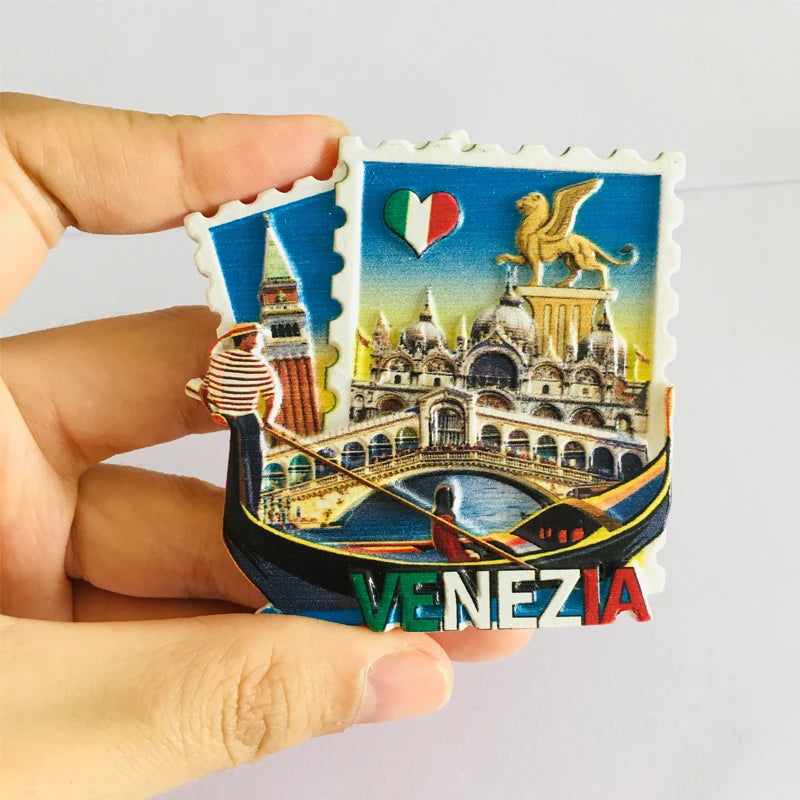 Personal Custom 3D Fridge Magnets Venezia Travel Souvenirs Home Decor Refrigerator Magnets Sticker Italy Venice Fridge Magnets