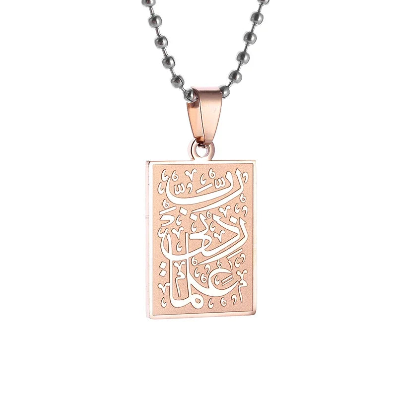 Stylish Peace Map Stainless Steel Pendant Necklace for Men Women Arabic African Jamaican Amulet Jewelry
