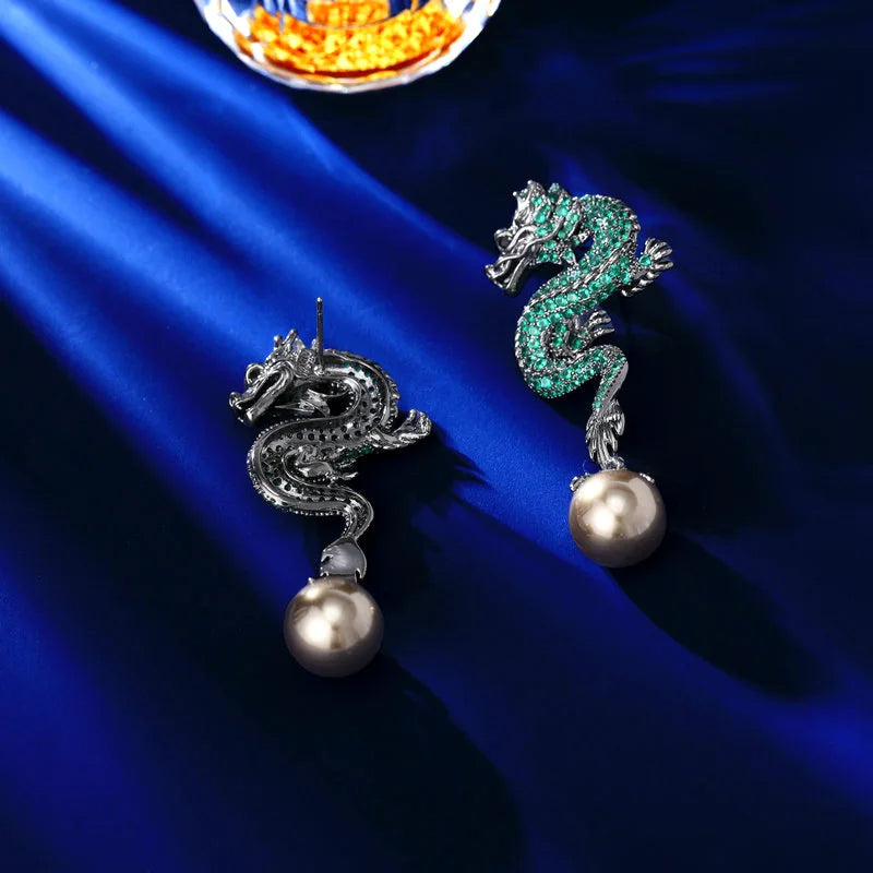 SUYU Spring New 2024 Dragon Year Zodiac Design Earrings Fashion Luxury Personalized Creative Earrings Festival Gifts
