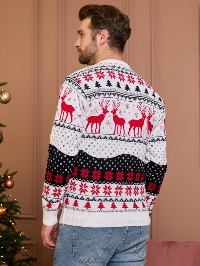 2025 New Women Men Kids Christmas Sweaters Casual Soft Jumpers Warm Thicken Matching Outfits Pullover Knitwear Xmas Family Look
