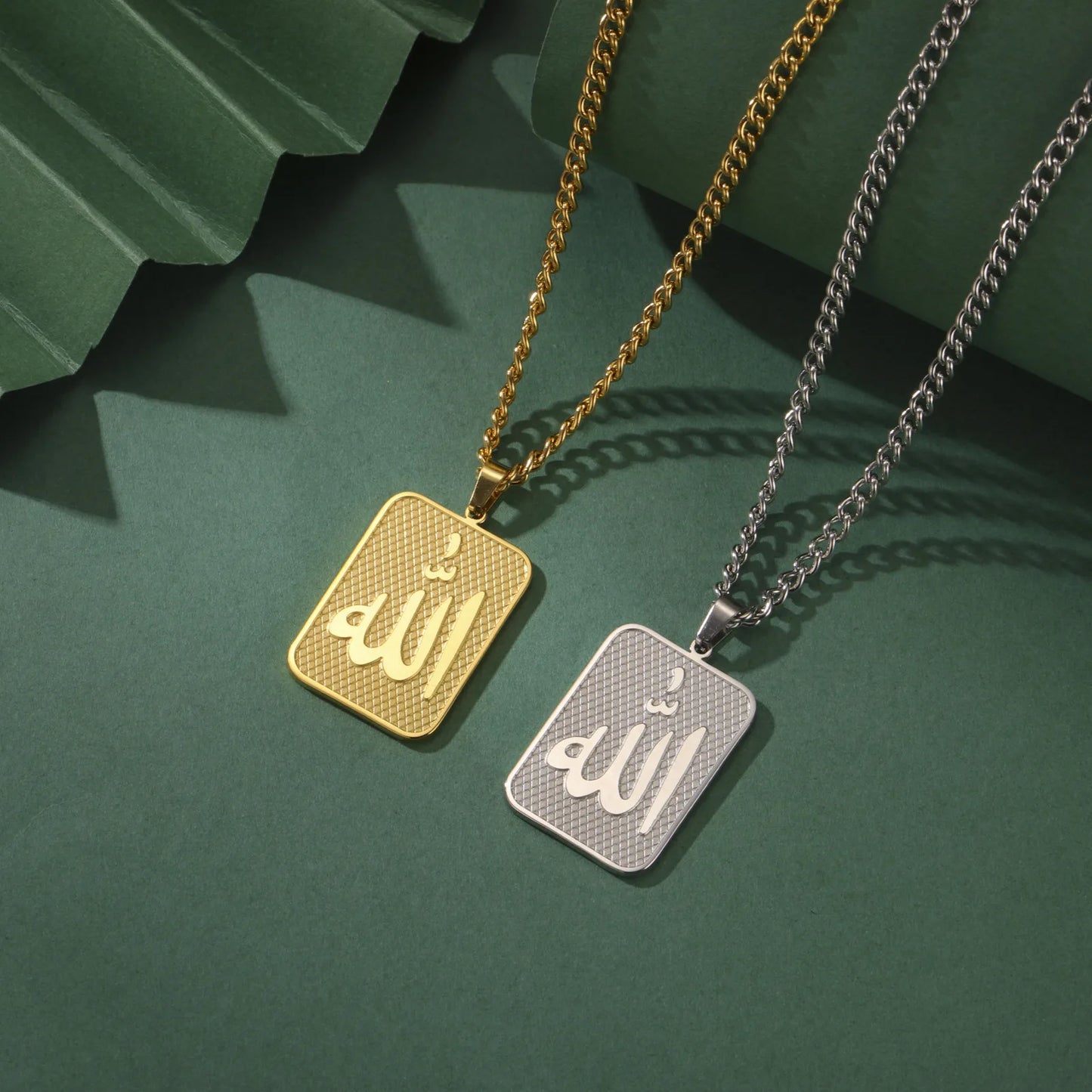 2024 New fashion cut titanium steel square brand necklace corrosion rune square brand pendant Hip Hop stainless steel women's ne