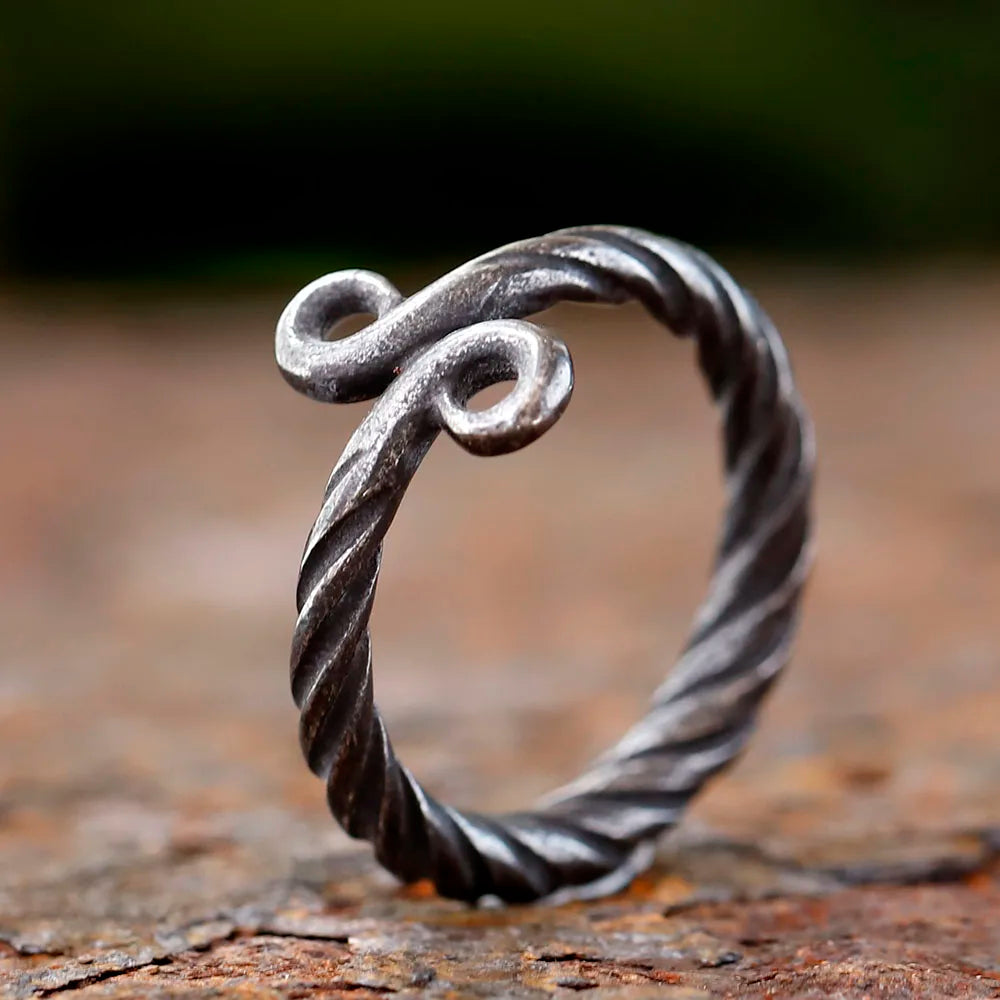 2024 NEW Men's 316L stainlesssteel Vintage Odin Norse Viking style troll cross Amulet ring for teen fashion Jewelry