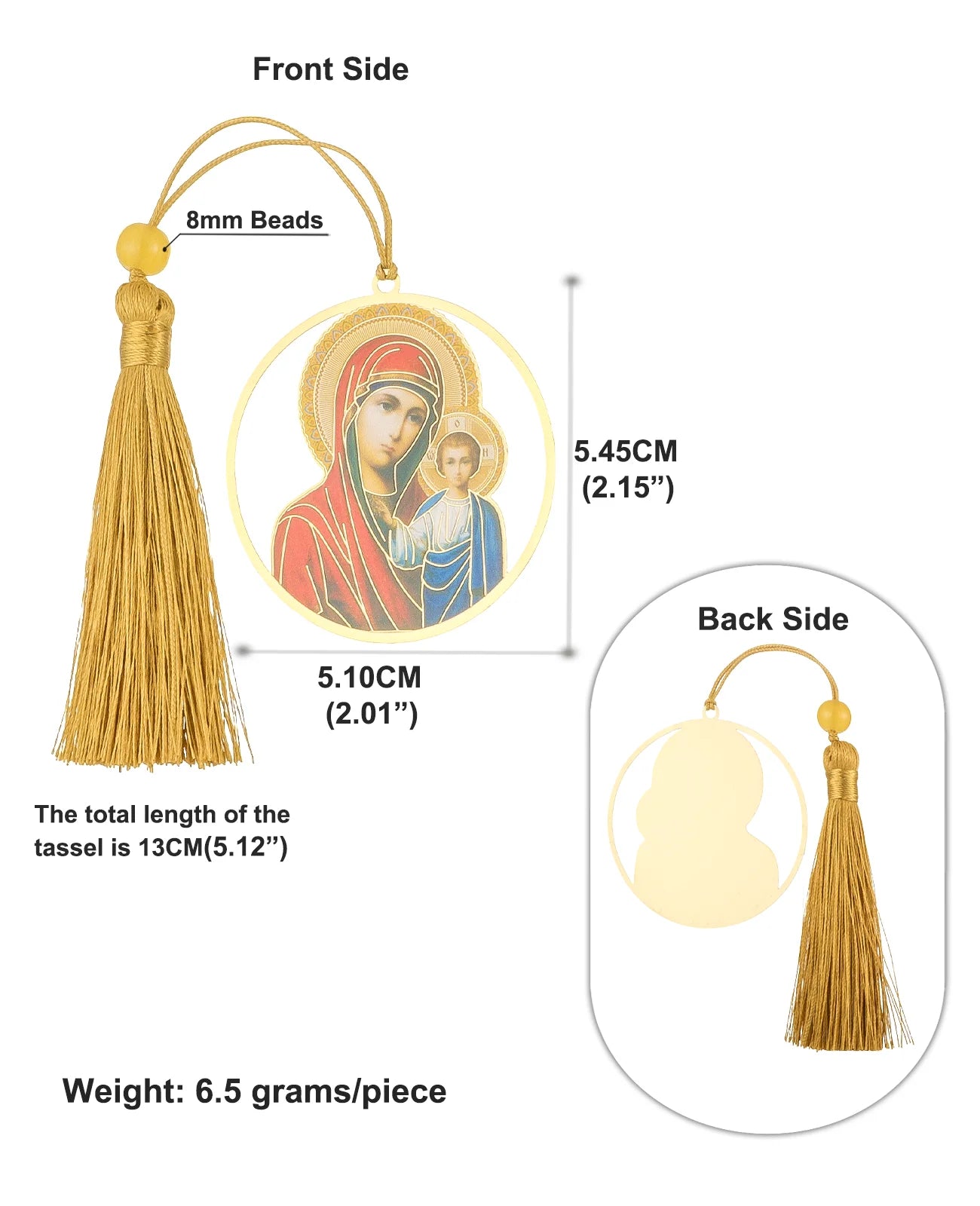 Christian Holy Family Bookmarks Hollow Copper Jesus Christ The Teacher Tassel Bookmark Accessories for Reader Birthday Gift