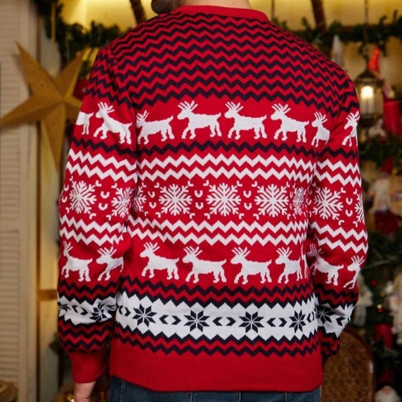 2025 Christmas Sweaters Women Men Boys Girls Matching Outfits Couples Kids Casual Knitwear Long Sleeve Jumpers Xmas Family Look