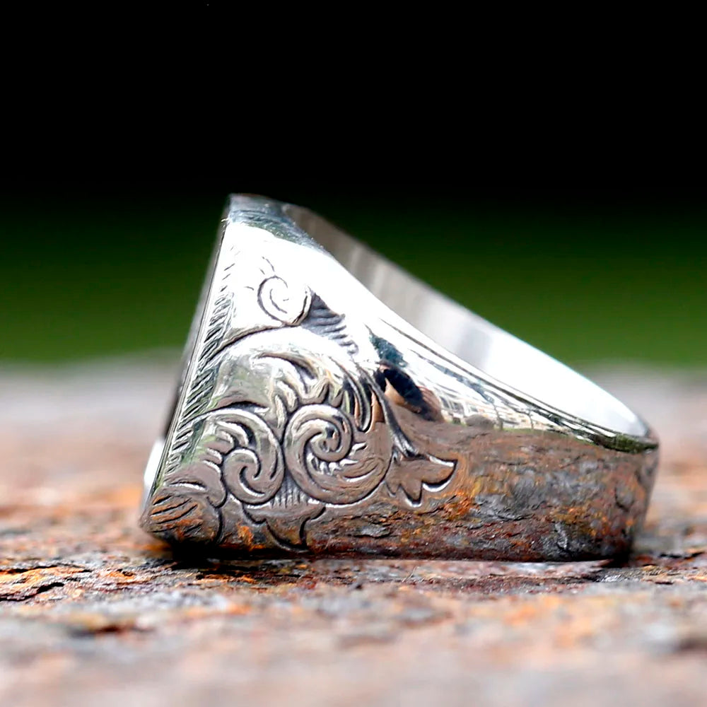 2023 New Arrival Square Shape 316L Stainless Steel Men's Ring Punk Rock Hip Hop Biker Jewelry Gift free shipping