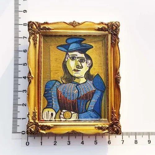 Van Gogh Picasso Oil Painting UV Photo Frame World Famous Paintings 3d Fridge Magnets Home Decoration Collection Gifts