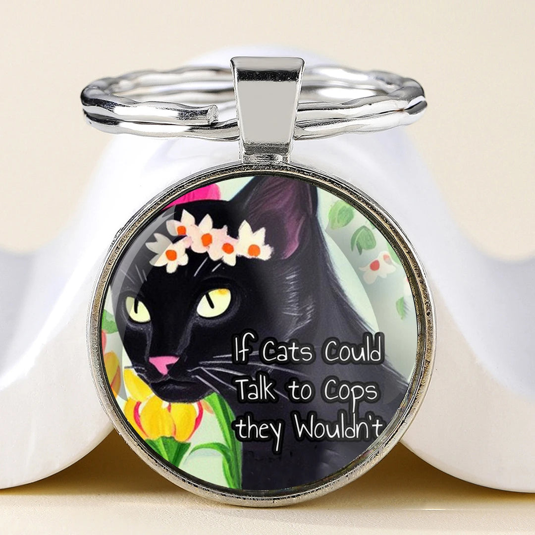 Star Sign Animal Cats Lion Graphic Design Key Chain Unique Keyrings Charm Pendant Jewelry Perfect Birthday Anniversary Gift Idea