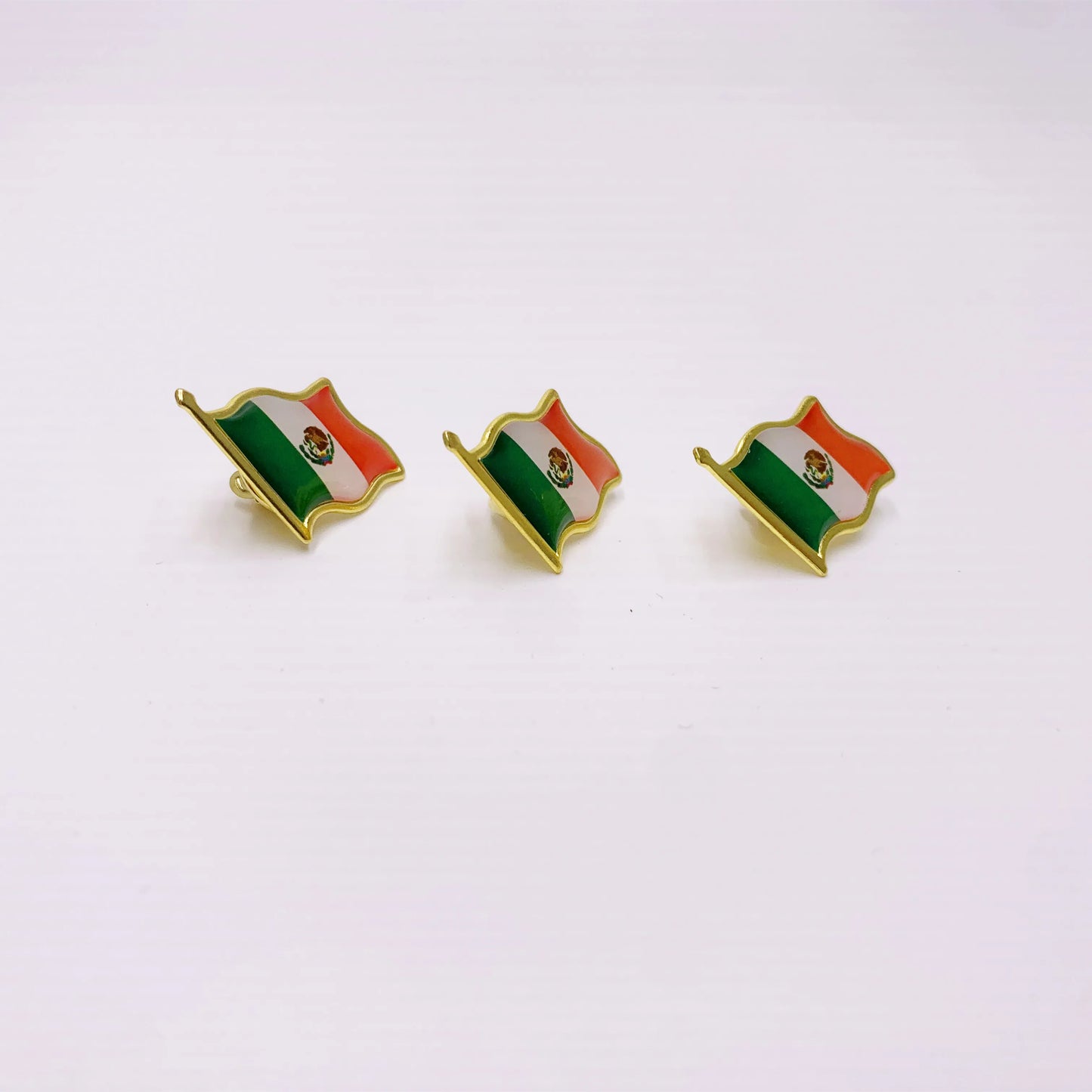 100 Pack Metal Mexico Flag Lapel Pin Waving Mexican Pins Souvenir Friendship Patriotic Brooches Bulk souvenir Series