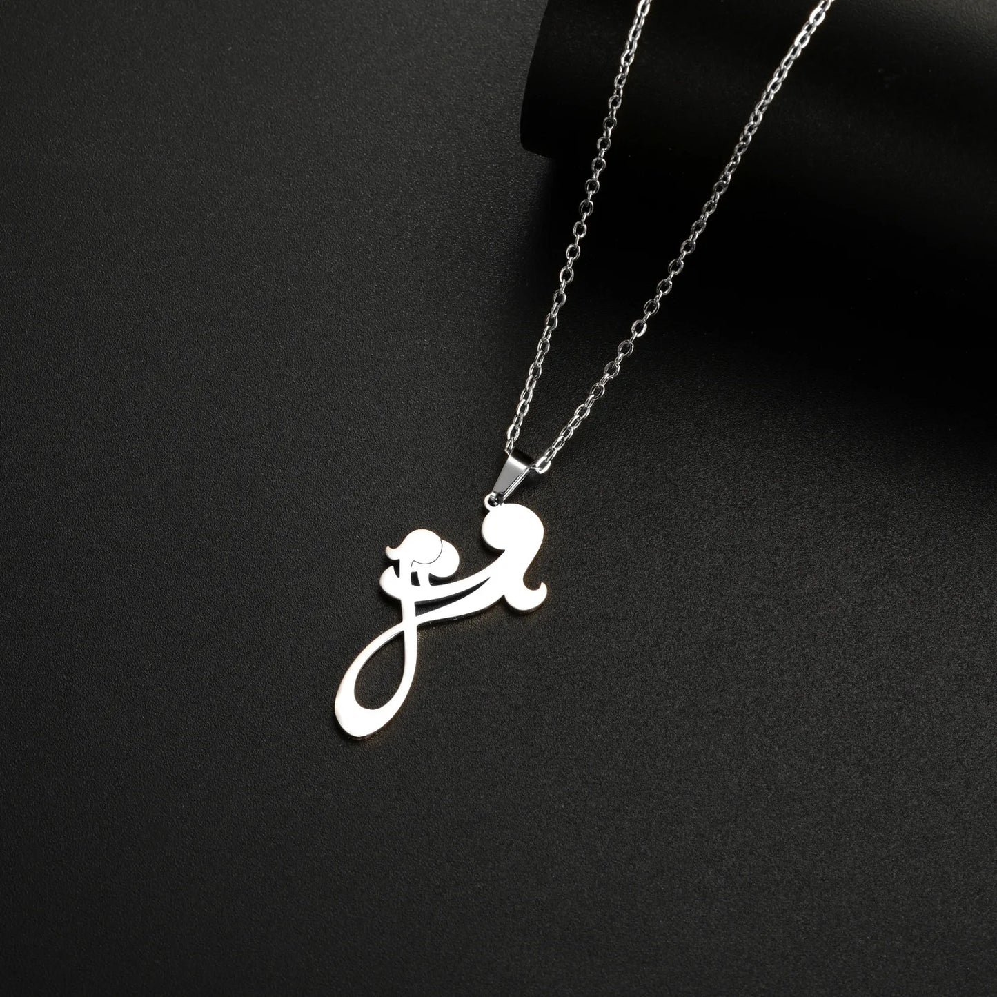 2024 New fashion Mom and Two Kids pendant necklace temperament everything with stainless steel collarbone chain accessories acce