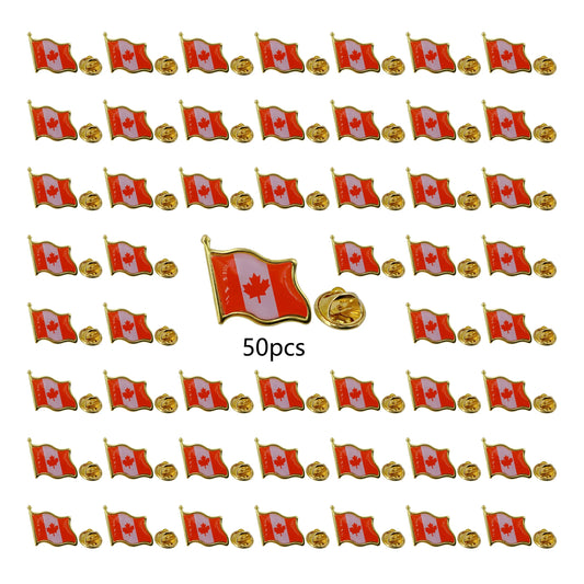 10/20/50/100pcs Canada Flag lapel Pins   Canadian national brooches pin  Decoration for Clothes and Bags