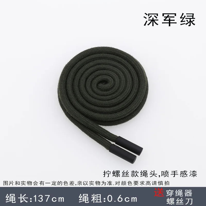 6mm Round Sweater Hat Rope Polyester Cotton Drawstring Men Women Sports Pants Waist Rope Decorative Casual Pants Belt Rope
