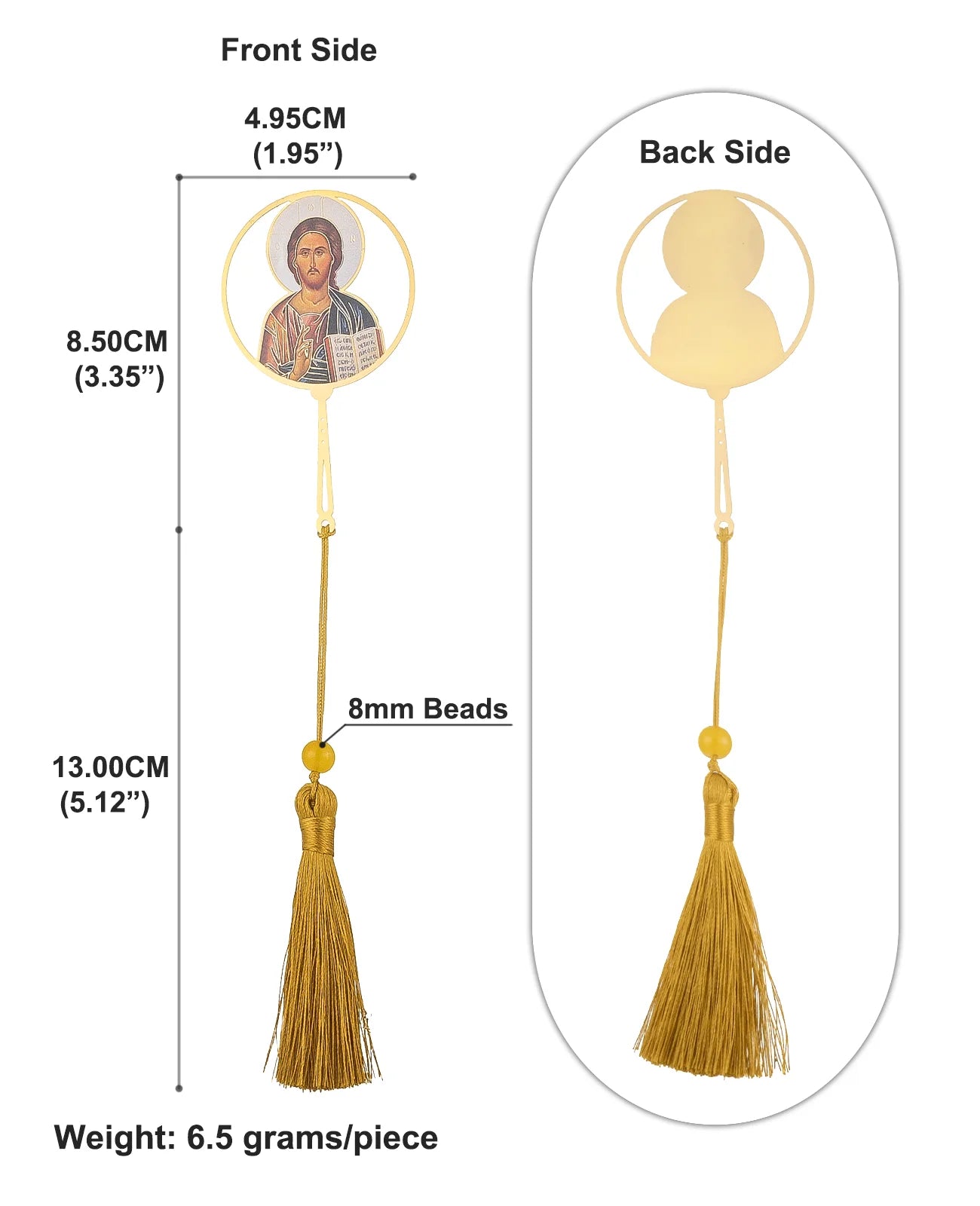 Christian Holy Family Bookmarks Hollow Copper Jesus Christ The Teacher Tassel Bookmark Accessories for Reader Birthday Gift