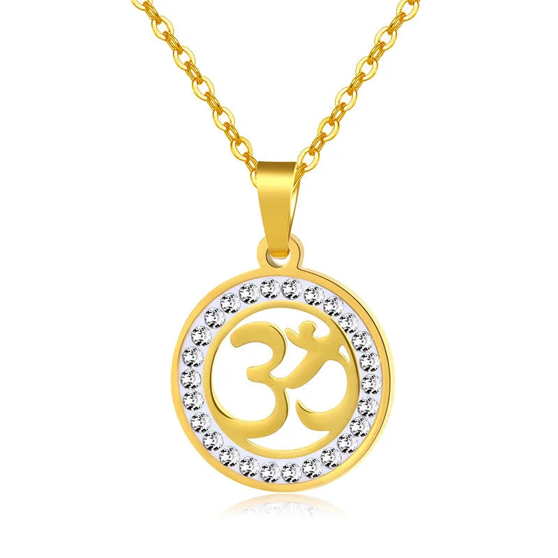2024 new fashion stainless just yoga outdoor sports pendant necklace temperament everything collarbone chain birthday anniversar