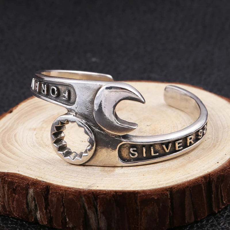 Wrench Bracelet Men's Domineering Repair Tool Wrench Cuff Open Bracelet Motorcycle Biker Punk Rock Party Jewelry Gift