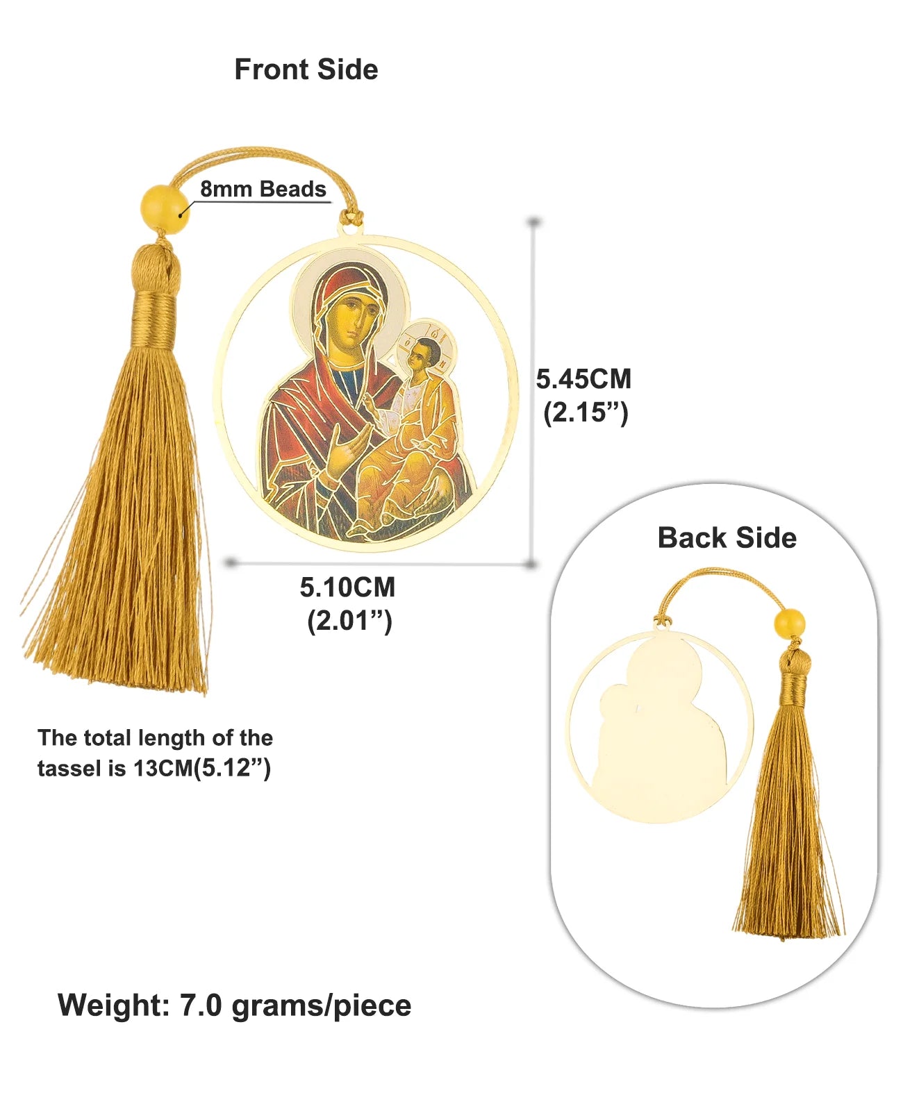 Christian Holy Family Bookmarks Hollow Copper Jesus Christ The Teacher Tassel Bookmark Accessories for Reader Birthday Gift