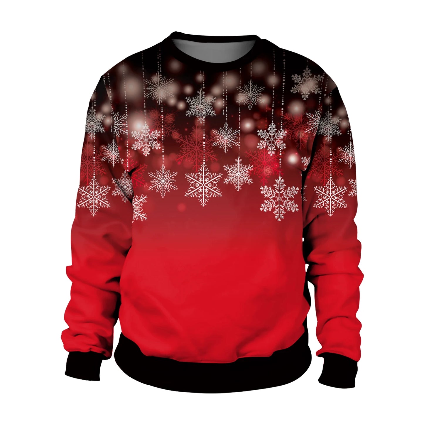 [You're My Secret]Women Autumn Winter Long Sleeve Crew Neck Pullover Tops Christmas Party Santa Claus Printed Casual Sweatshirts