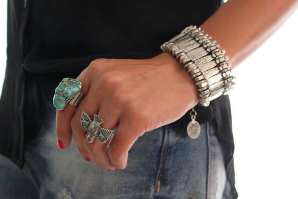 Vintage Silvery Golden Coins Bracelet for Women Men Boho Hippie Beach Party Afghan Turkish Marseille Ethnic Bracelets Jewelry