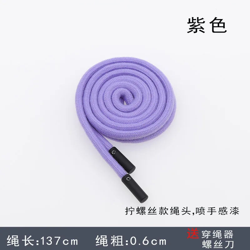 6mm Round Sweater Hat Rope Polyester Cotton Drawstring Men Women Sports Pants Waist Rope Decorative Casual Pants Belt Rope