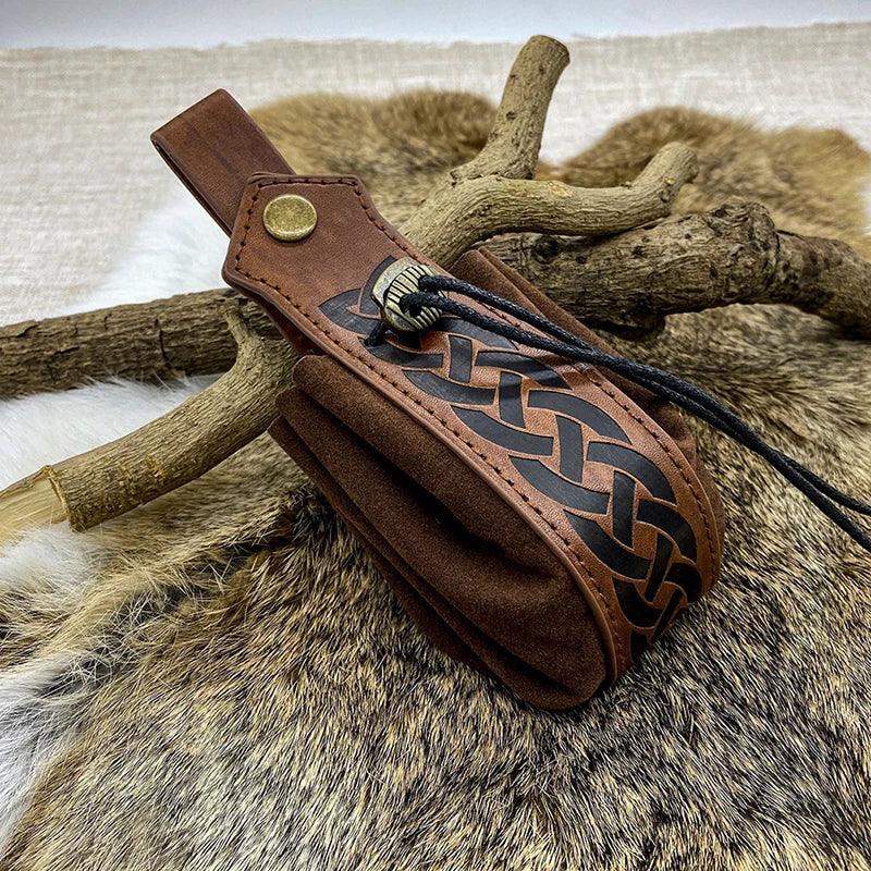 Viking-style Medieval Pouch That Can Be Hung On a Belt, Men's Coin Purse, High-quality Retro Waist Bag, Cool and Handsome Style