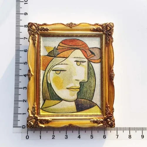 Van Gogh Picasso Oil Painting UV Photo Frame World Famous Paintings 3d Fridge Magnets Home Decoration Collection Gifts