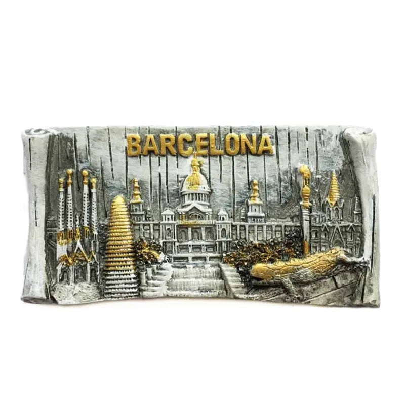 Spain Barcelona Fridge Magnets Tourist Souvenir Decoration Articles Handicraft Magnetic Refrigerator Stickers Collection Gifts