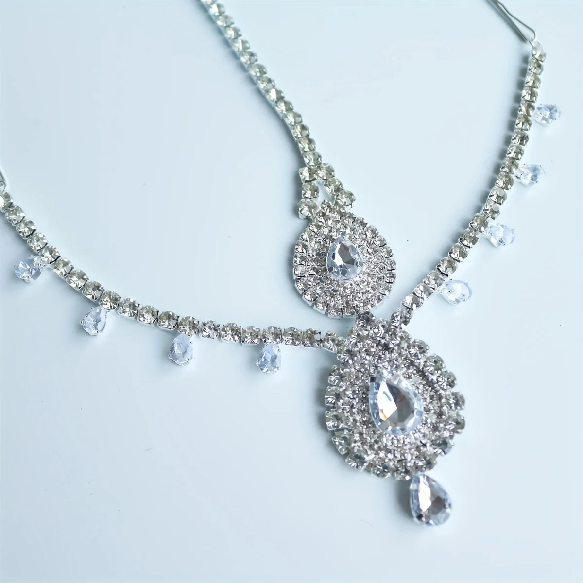 1pcs Boho Luxury Crystal Forehead Hair Chain Head Piece Hairwear Shiny Bride Wedding Hair Accessories Headband Jewelry