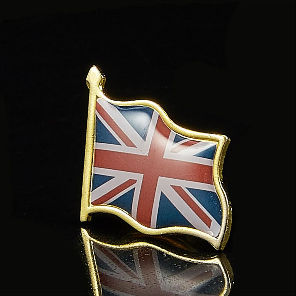 UK Waving National Flag Lapel Pins Multicolor Patriotic Bag/Clothes Metal Brooch Pin Decor