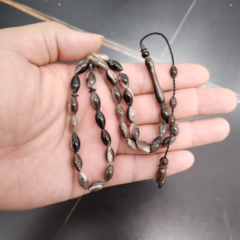 Tasbih Natural Ibex horns 33 prayer beads Rare materials Muslim misbaha arabic fashion ramadan Eid gift bracelet