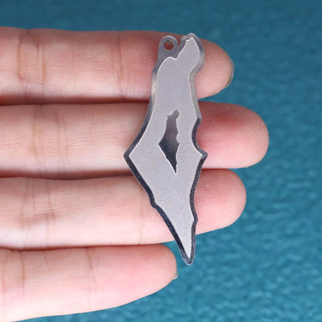 2024 New fashion stainless steel map pendant accessory Necklace bracelet accessory pendant
