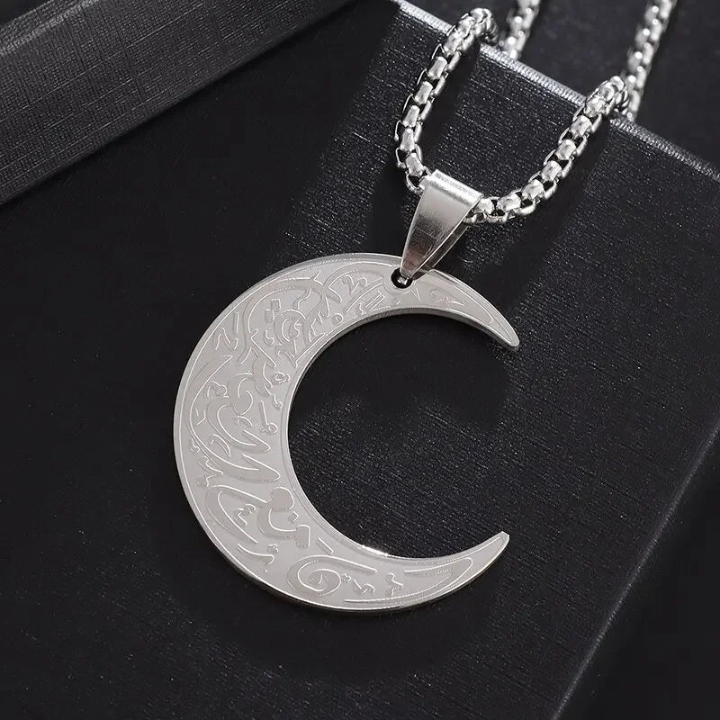 Stylish Peace Map Stainless Steel Pendant Necklace for Men Women Arabic African Jamaican Amulet Jewelry