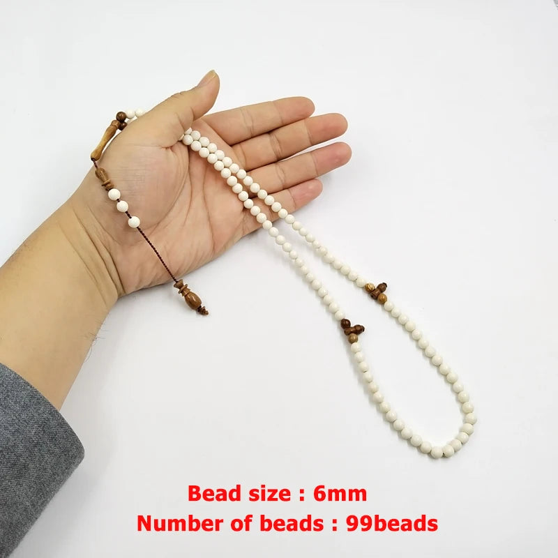 Tasbih Natural Camel bone with kuka wood 99 prayer beads Muslim ADHA eid gift misbaha arabic fashion bracelet