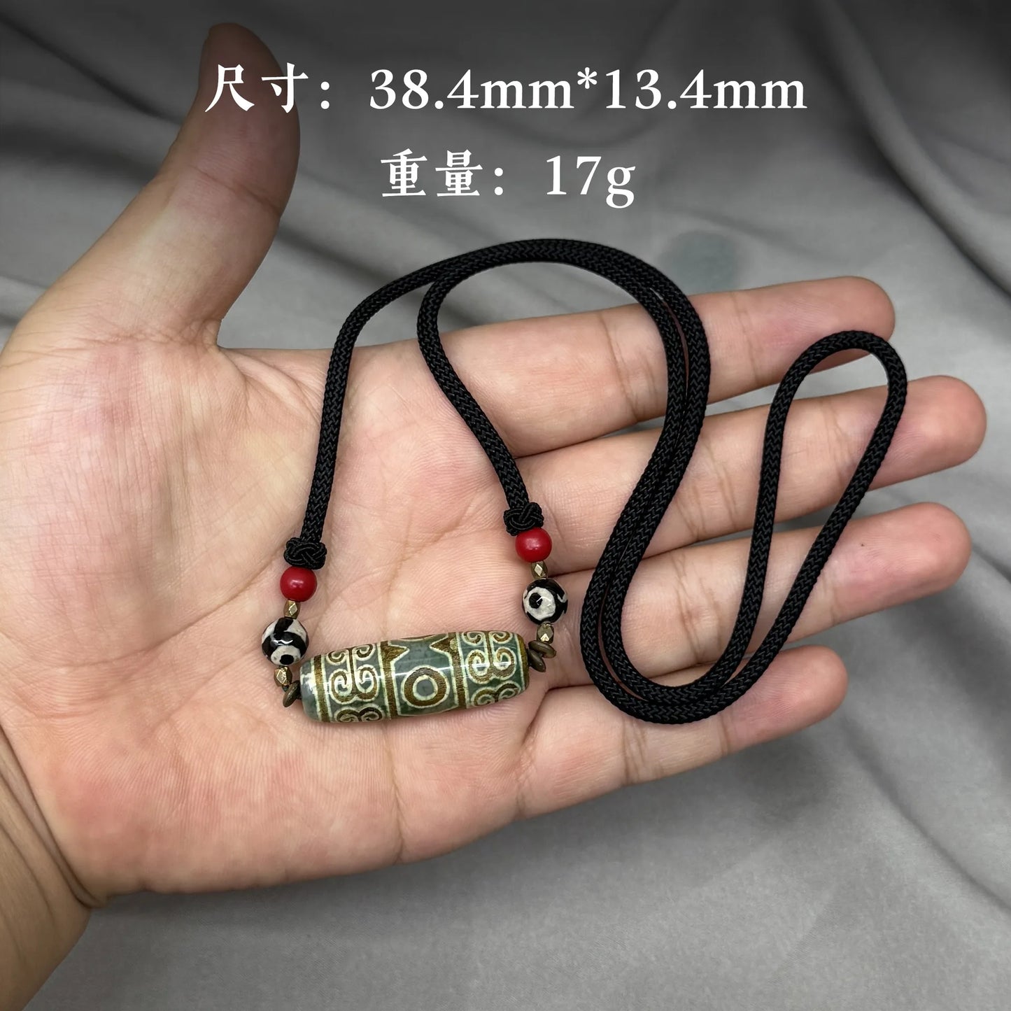 Tibetan Style Agate Dzi Bead Jewelry Accessories Necklace Handmade Fashion Unisex Pendant