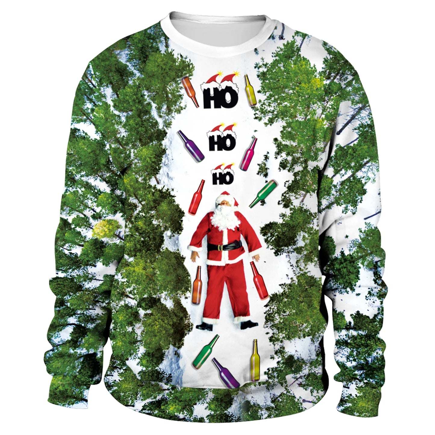 [You're My Secret]Women Autumn Winter Long Sleeve Crew Neck Pullover Tops Christmas Party Santa Claus Printed Casual Sweatshirts