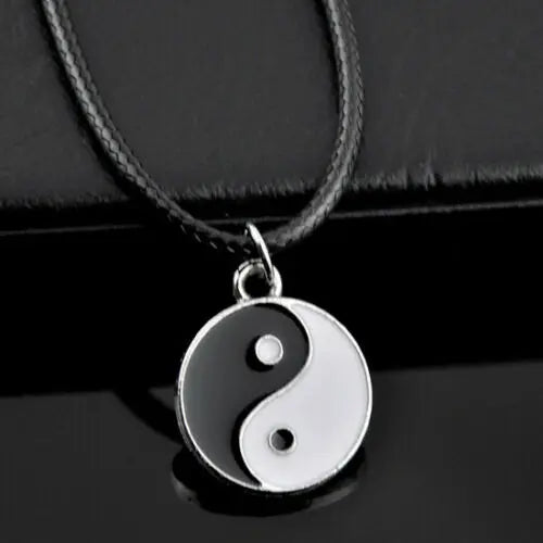 10pcs/lot Men Women's Fashion Alloy Tai Chi Gossip Pendants Yin Yang Charms Necklaces Jewelry Whoesale