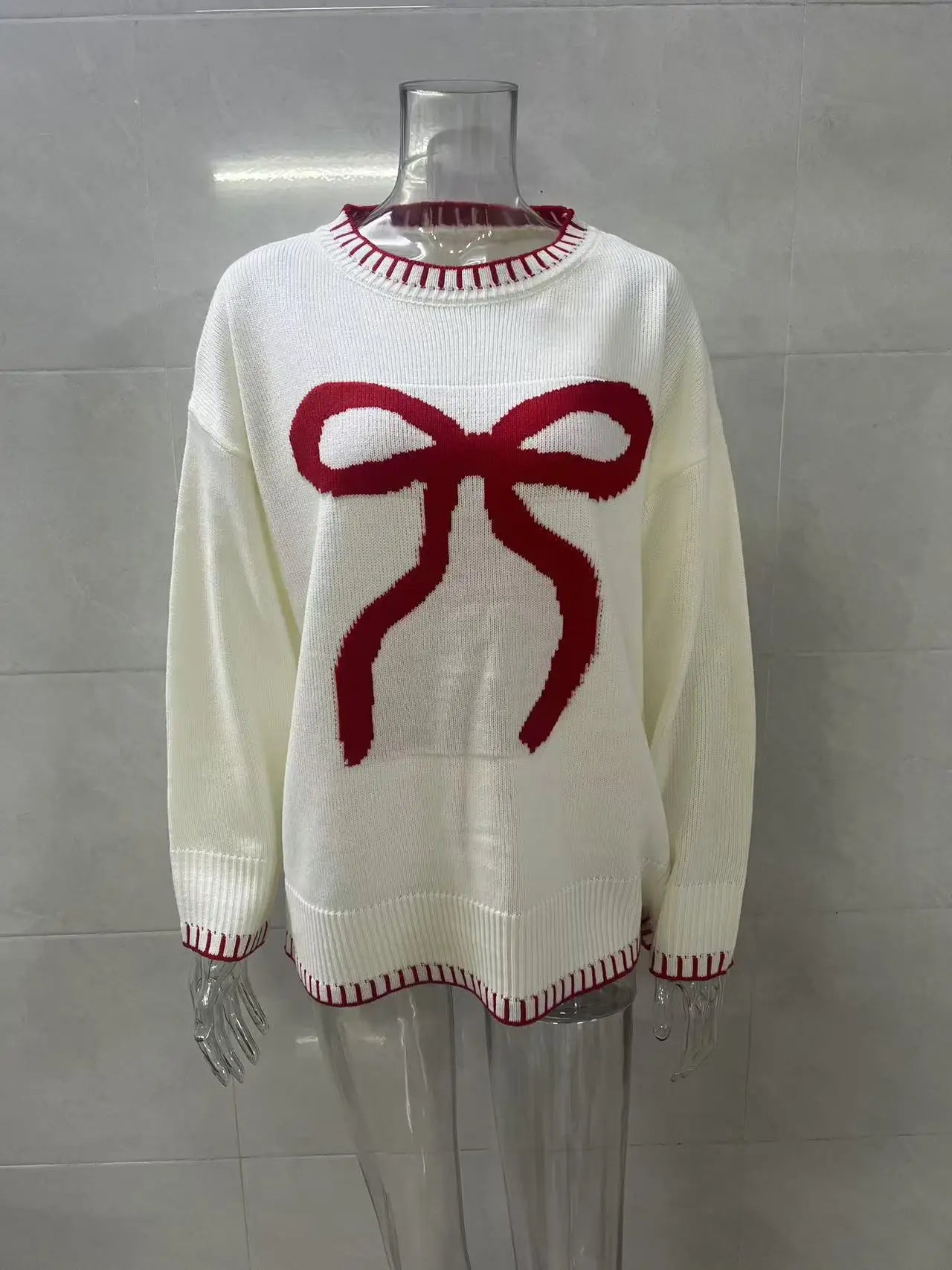 Warm Knitted Sweater Mujer for Women, Perfect for Christmas