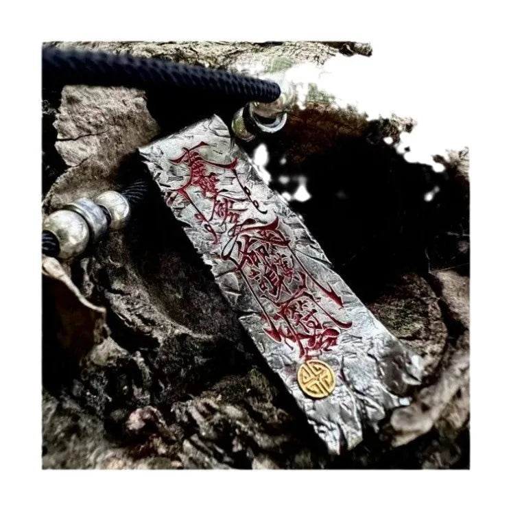 Tao System-Edict Meditation Curse Pendant Chinese Style Yin and Yang Gossip Body Protection Lucky Pendant Men's Wear Neck Chain