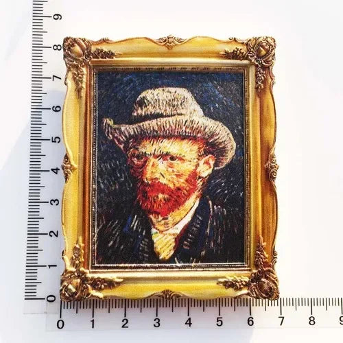 Van Gogh Picasso Oil Painting UV Photo Frame World Famous Paintings 3d Fridge Magnets Home Decoration Collection Gifts